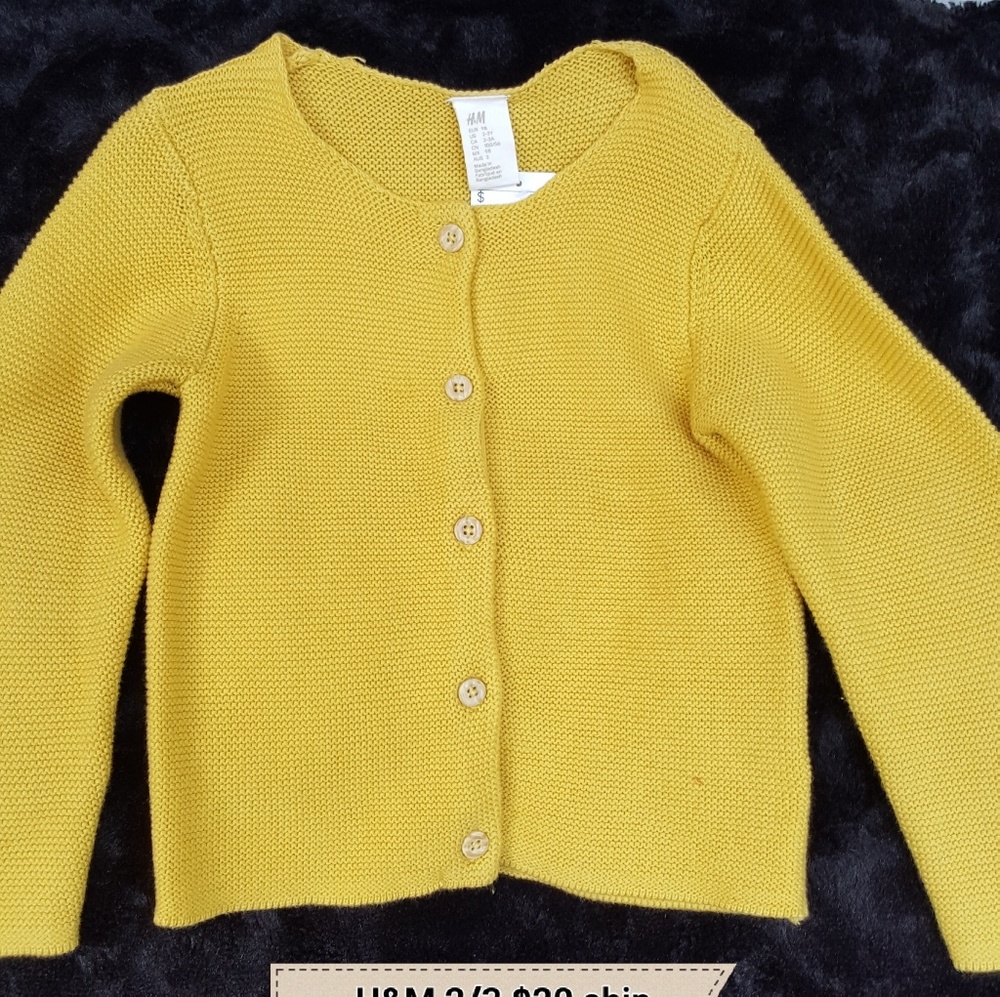 H&M mustard cardigan